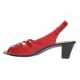 Sandale dama rosii din piele naturala box cu lac, cu toc mediu comod, model S33LR
